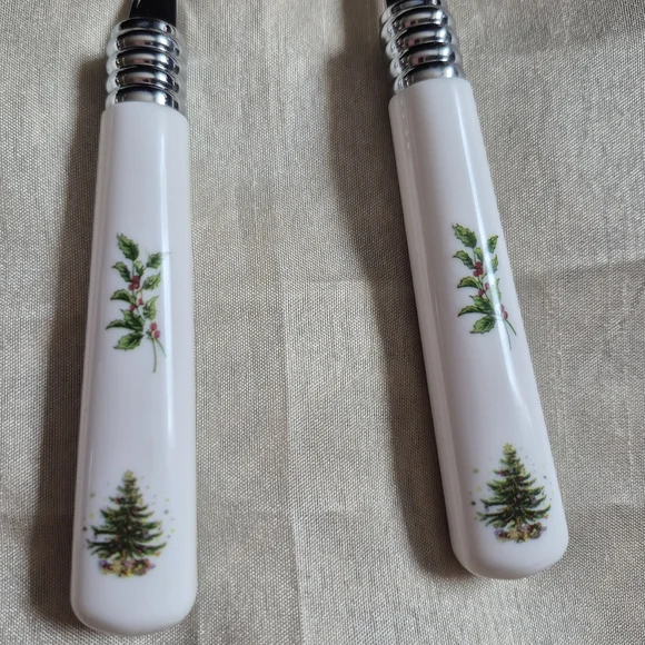 Elegant White 6pc. Vintage Cutlery Set with Tree Design Nikko - Picture 11 of 13